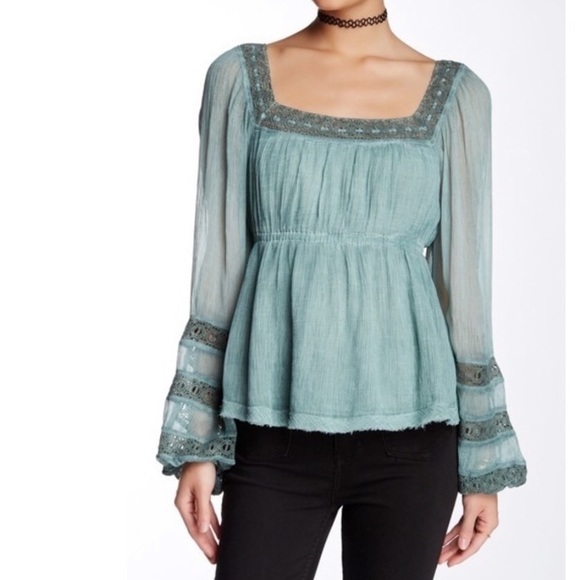 Free People Tops - Free People Moonchaser Top Blue NWT Free People Tops - Free People Moonchaser Top Blue NWT